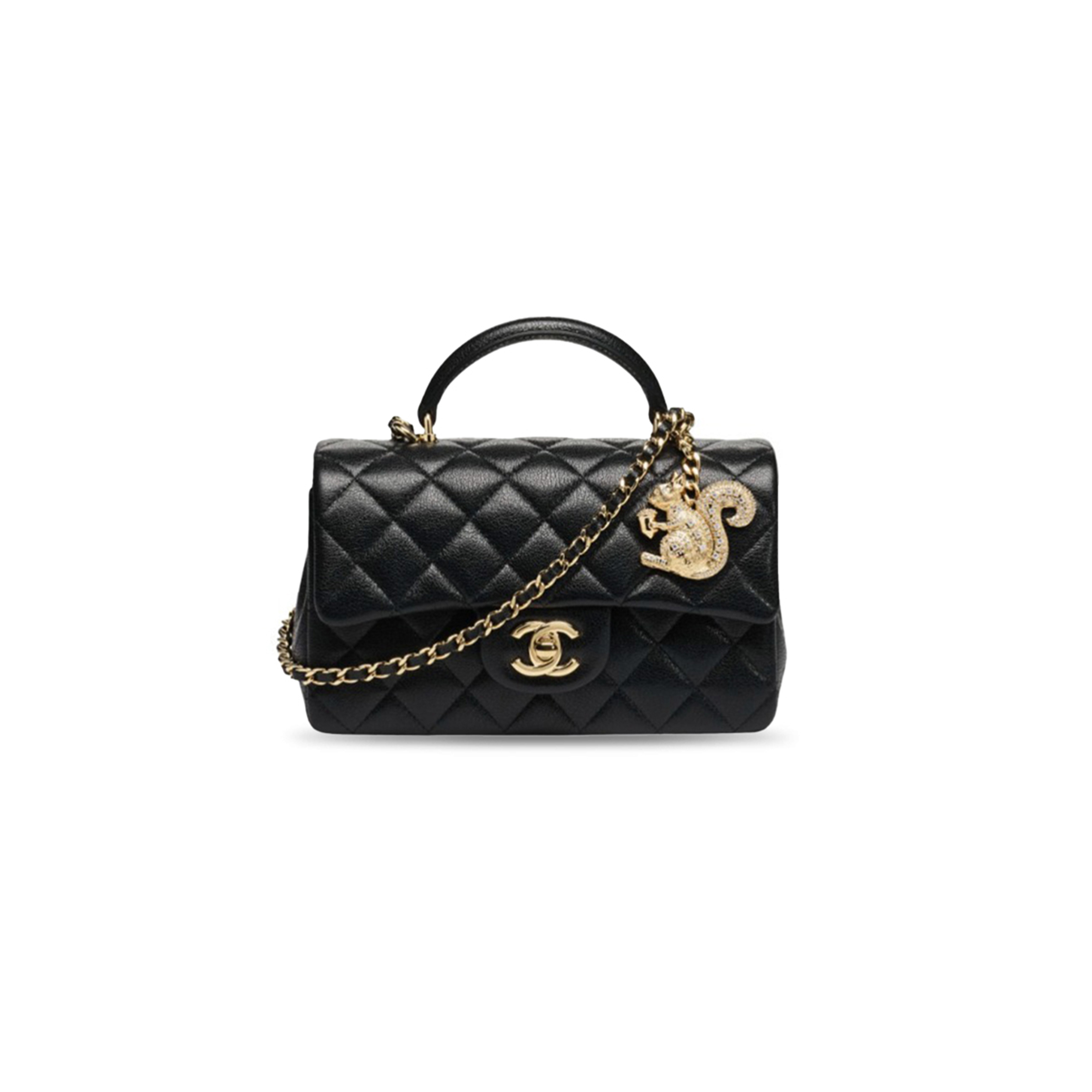 CHANEL MASTER MINI FLAP BAG WITH TOP HANDLE AS2431 (20*13*9cm)